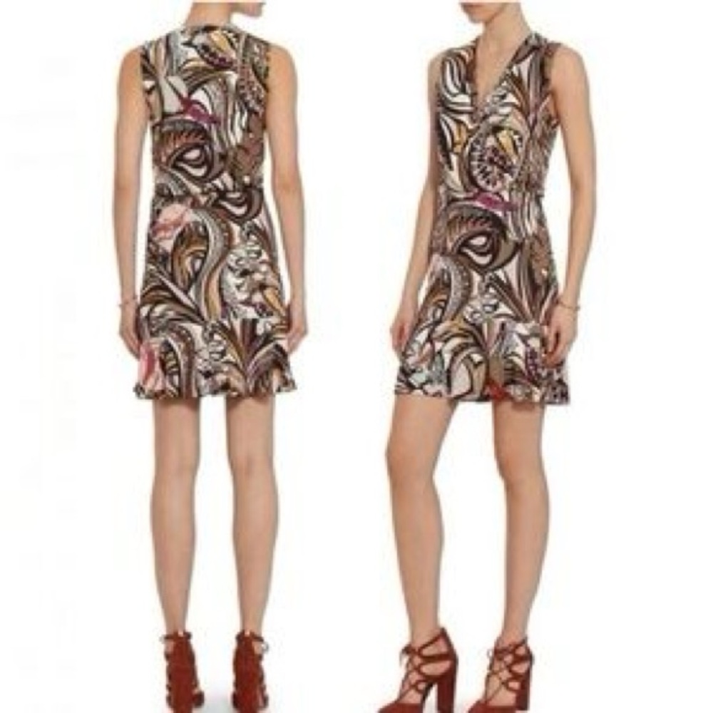 EMILIO PUCCI grasshopper brown dress size 6 / 36 made in Italy
